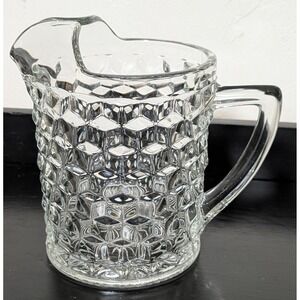 Vintage Fostoria Clear Crystal Glass Pitcher American Pattern With Ice Lip 64 Oz